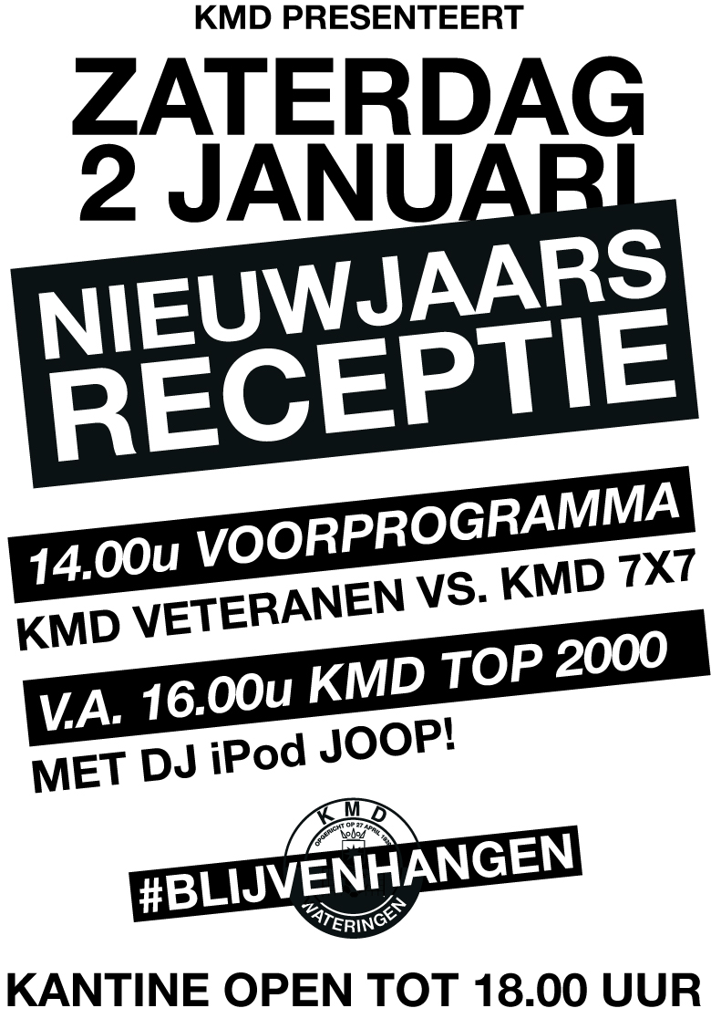 Nieuwjaarsreceptie 2 januari!