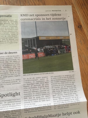 20200603_Krantenartikel_KMD_steunt_sponsors