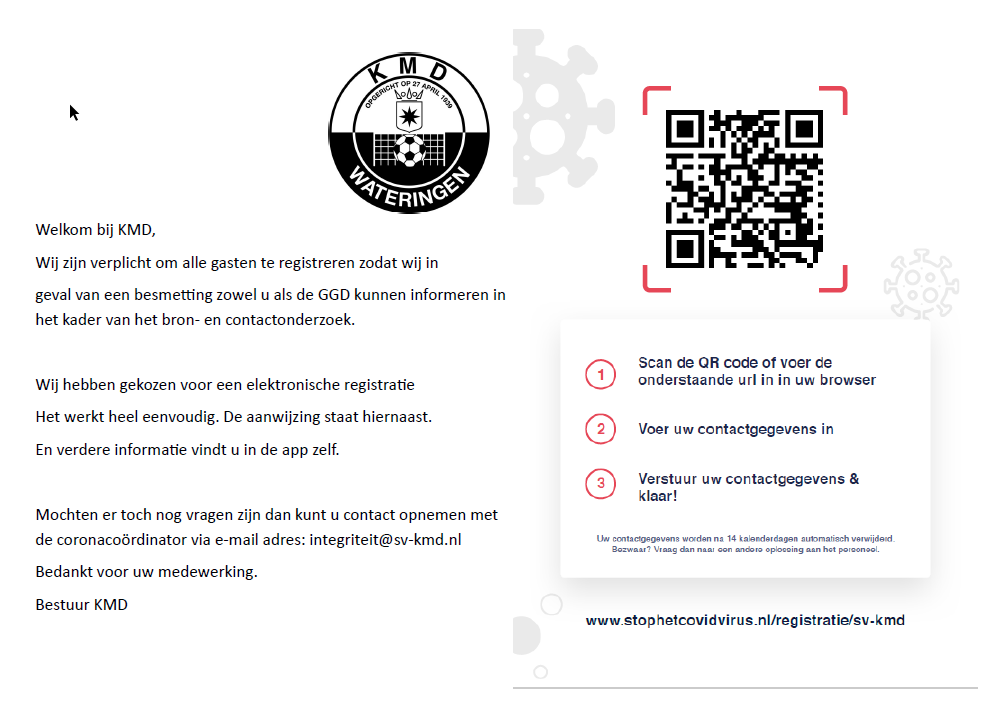 Registratie gasten en bezoekers