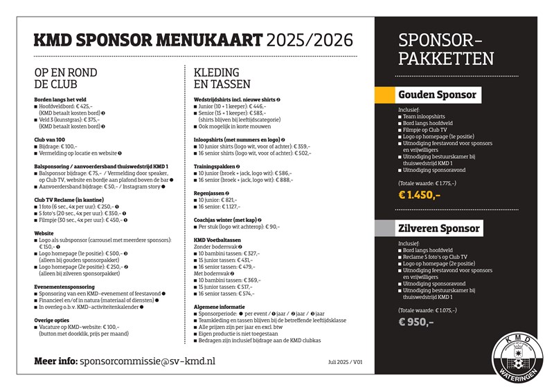 KMD-SponsorMenukaart 2025